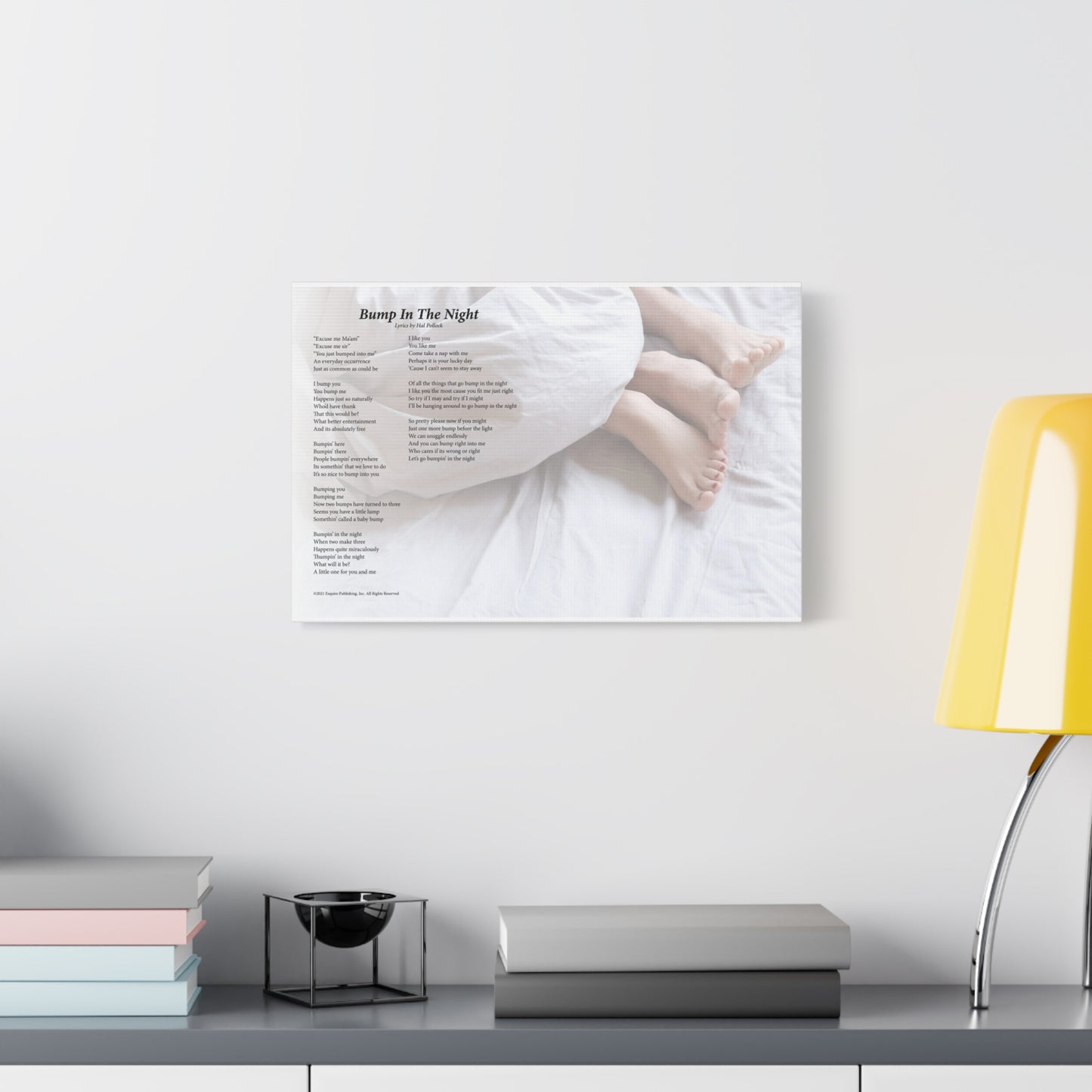 Bump In The Night — Lyric Art Print (Canvas)
