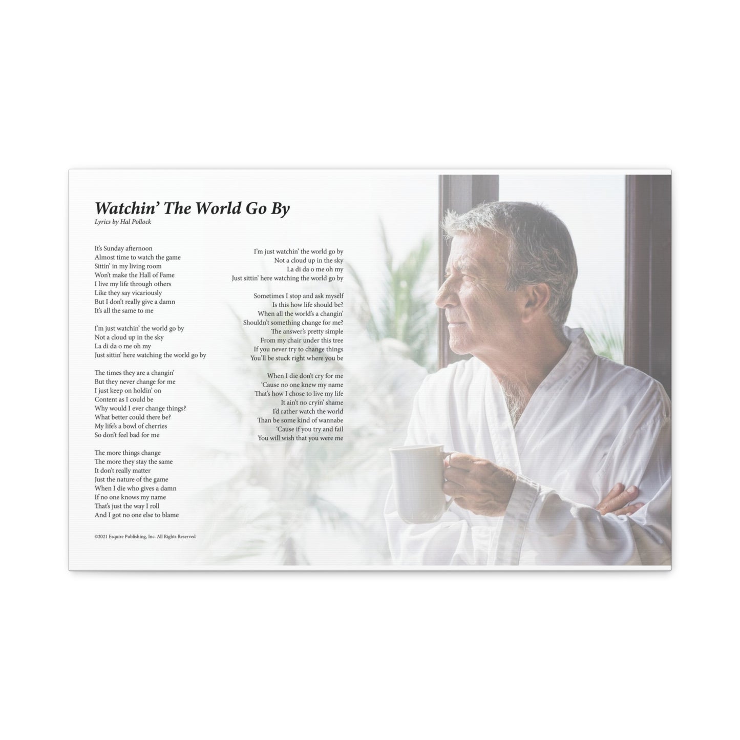 Watchin' The World Go By — Lyric Art Print (Canvas)