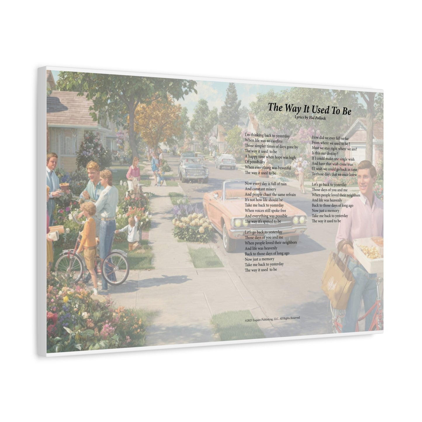 The Way It Used To Be — Lyric Art Print (Canvas)