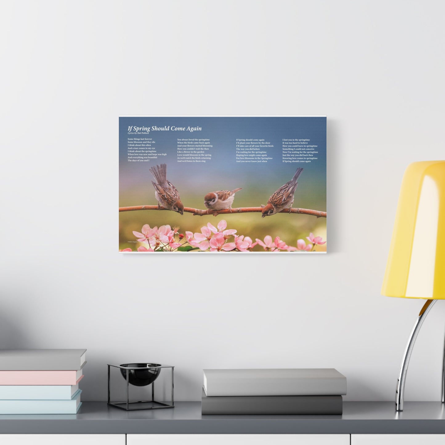 If Spring Should Come Again — Lyric Art Print (Canvas)