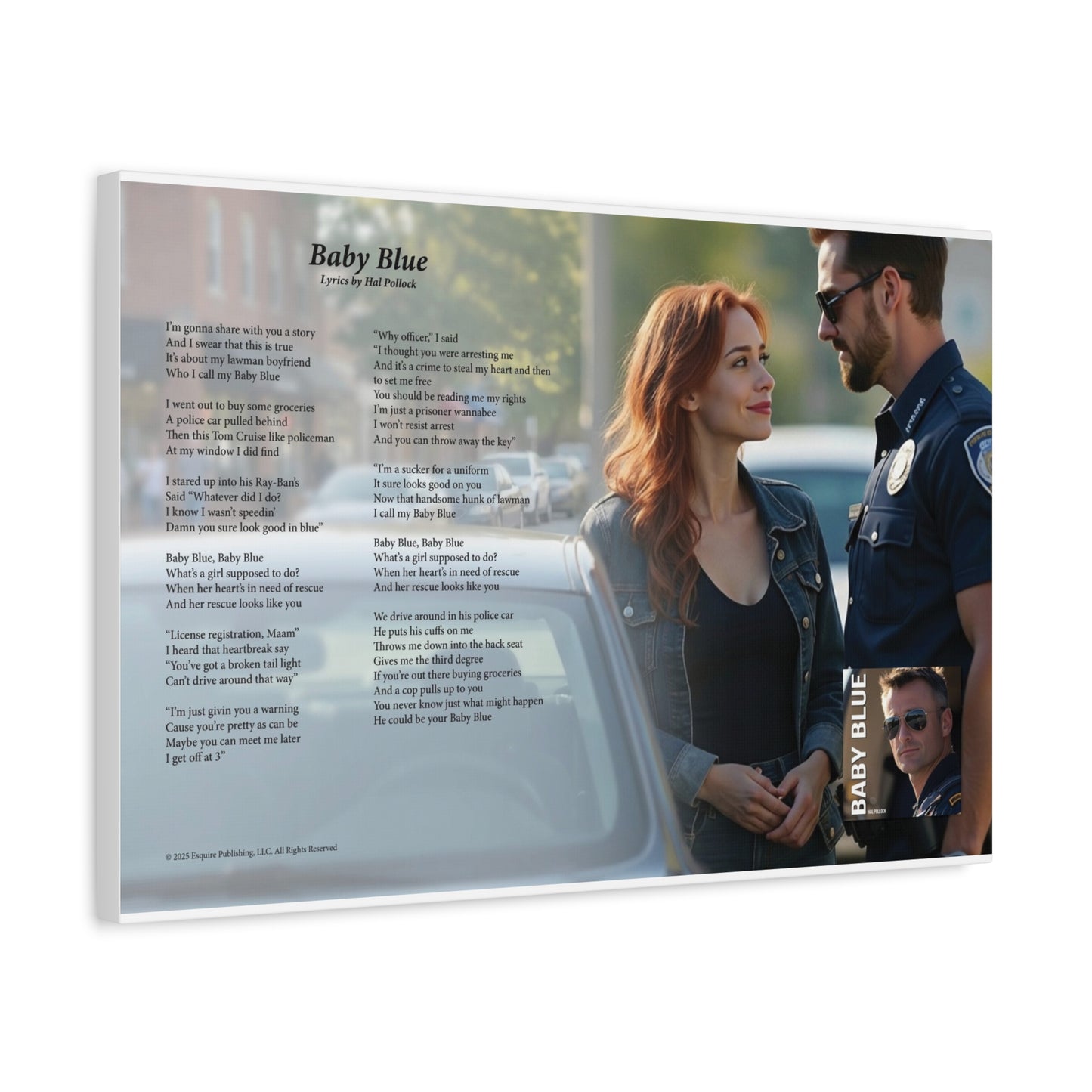 Baby Blue — Lyric Art Print (Canvas)