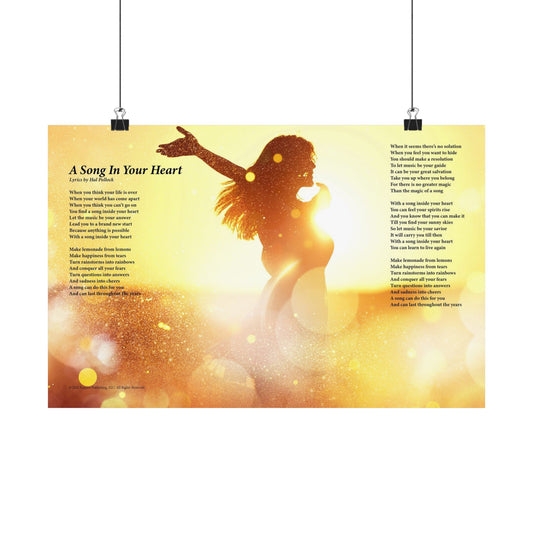 A Song In Your Heart — Lyric Art Print (Matte Paper)
