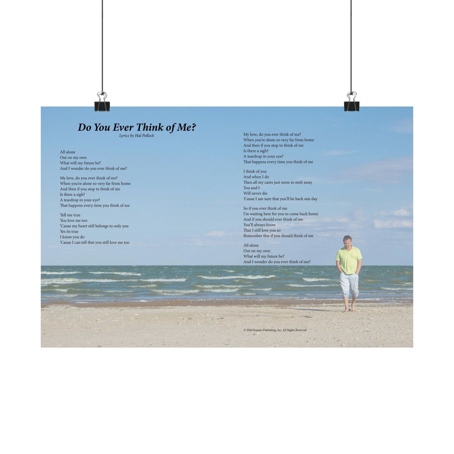 Do You Ever Think Of Me? — Lyric Art Print (Matte Paper)