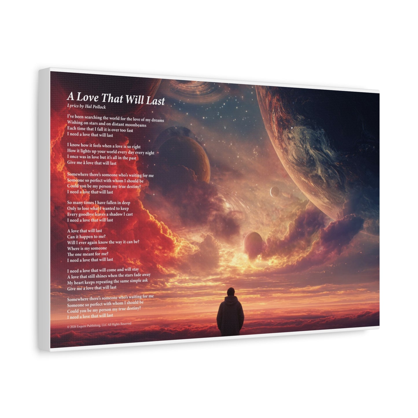A Love That Will Last — Lyric Art Print (Canvas)