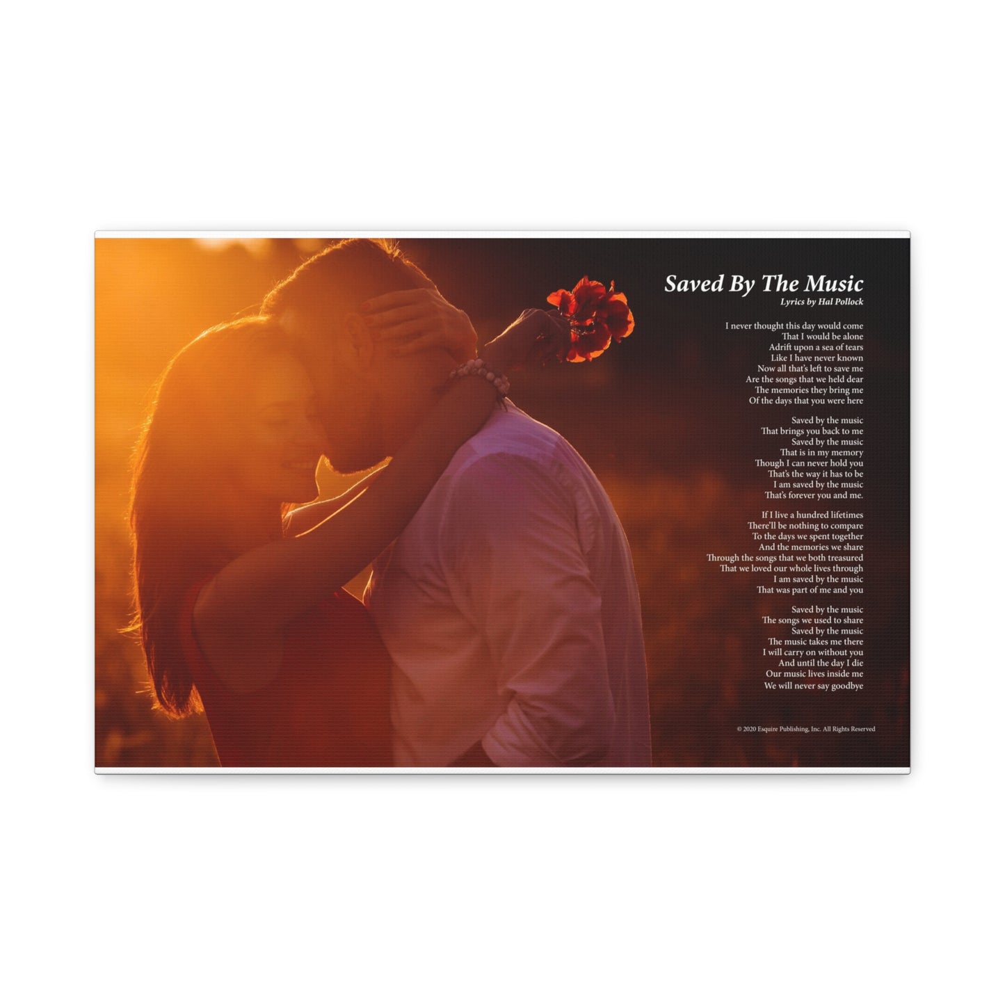 Saved By The Music — Lyric Art Print (Canvas)