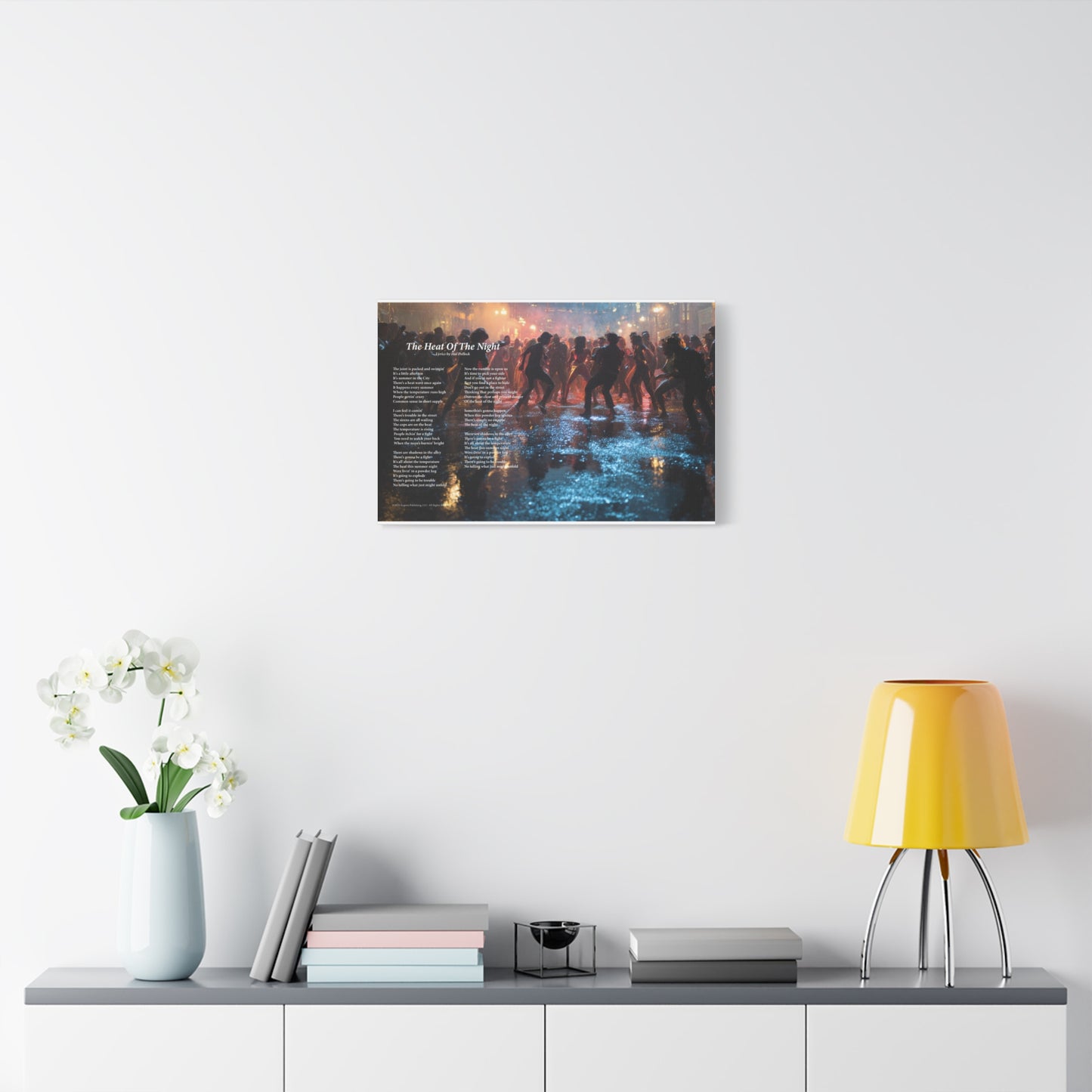 The Heat Of The Night — Lyric Art Print (Canvas)