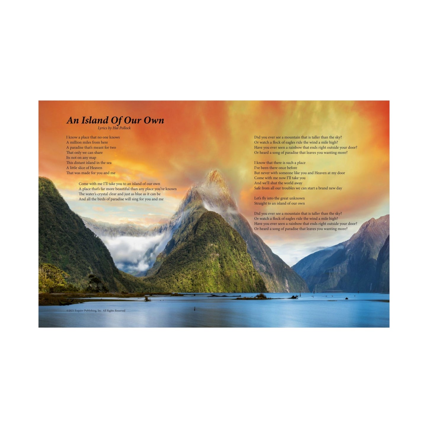 An Island Of Our Own — Lyric Art Print (Matte Paper)