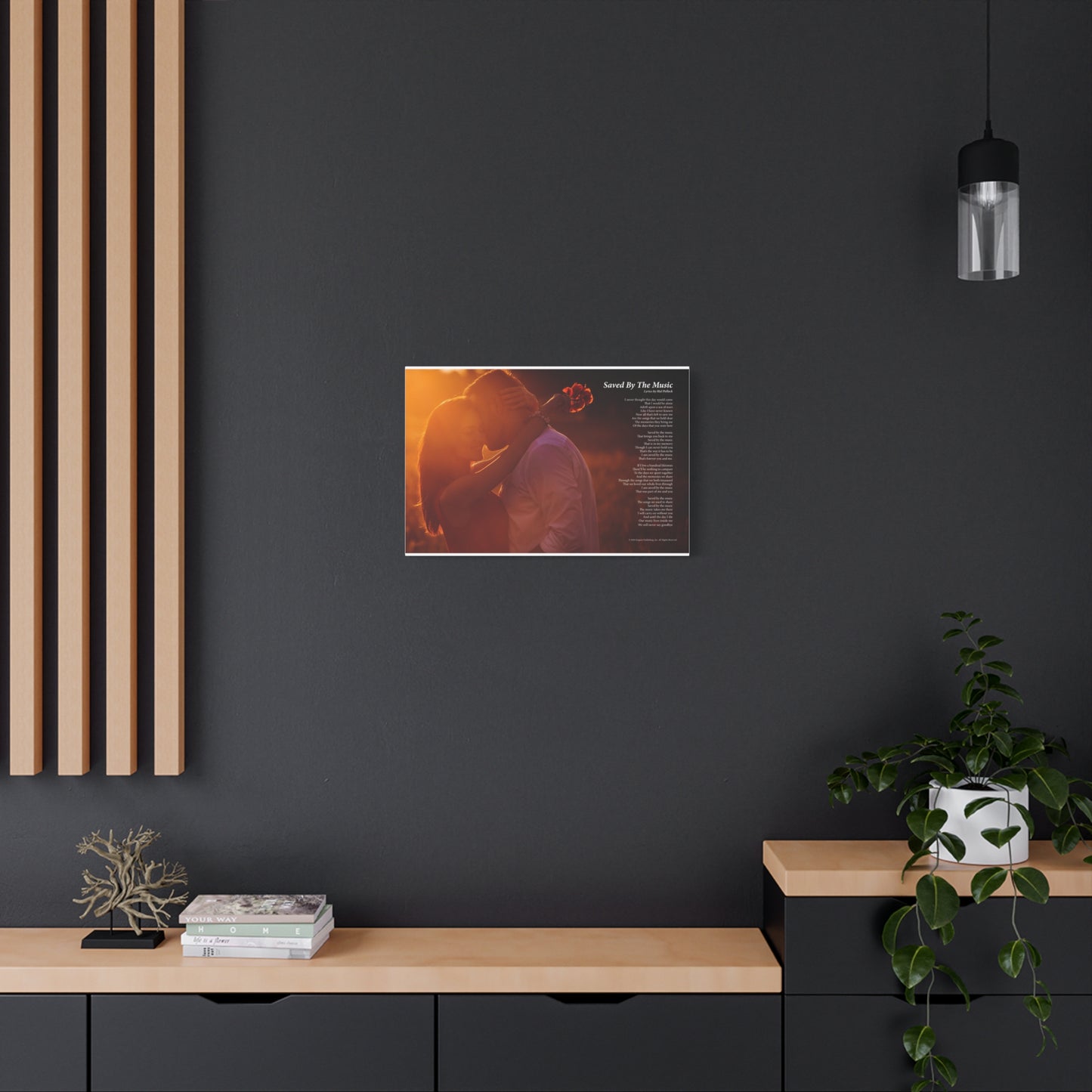 Saved By The Music — Lyric Art Print (Canvas)