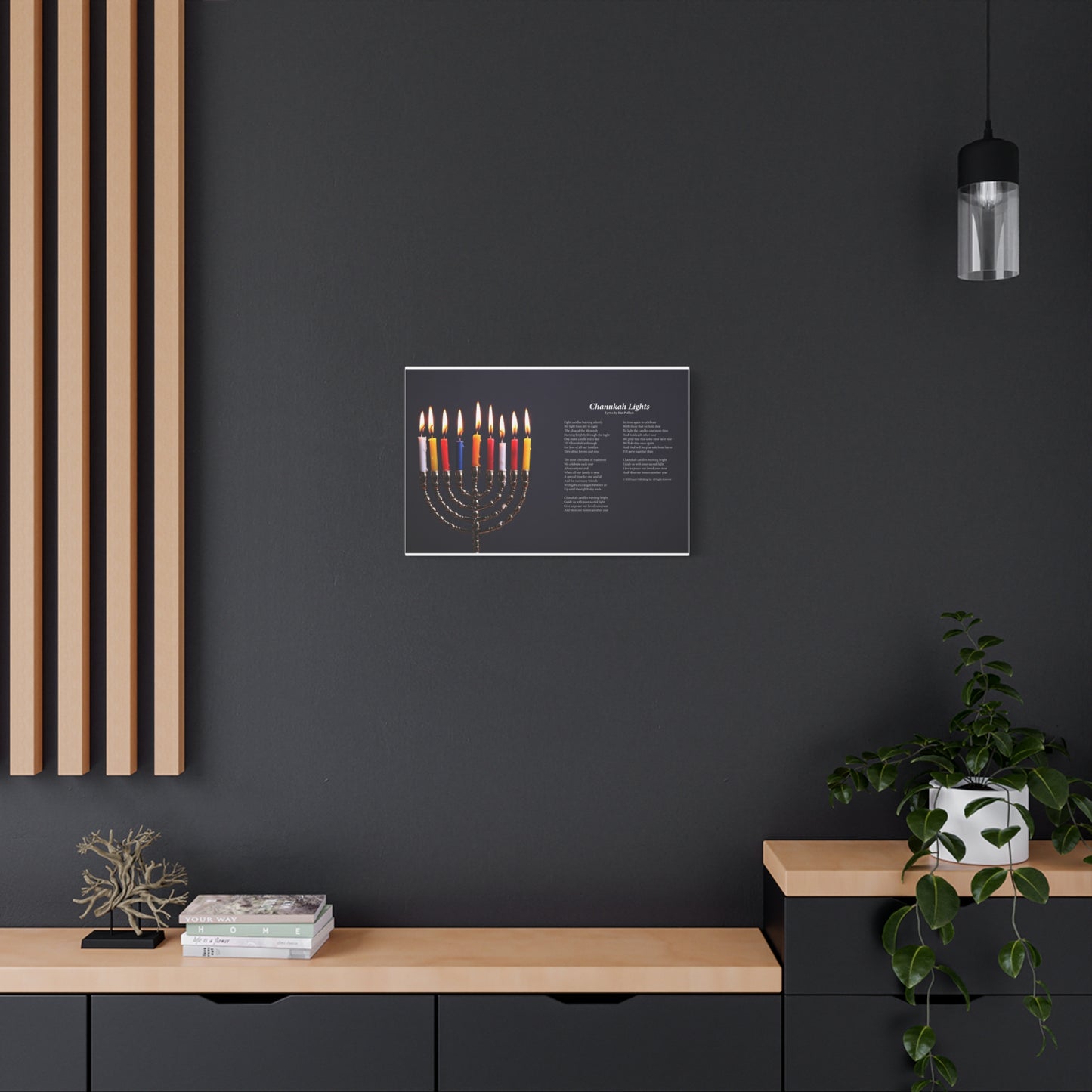 Chanukah Lights — Lyric Art Print (Canvas)