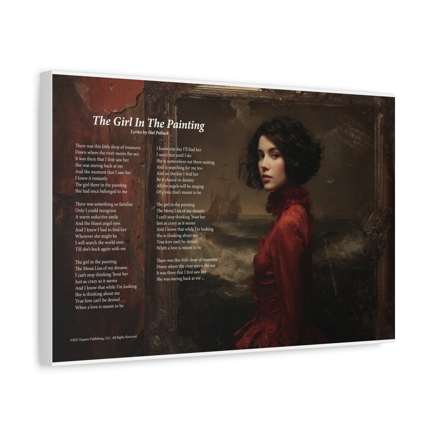 The Girl In The Painting — Lyric Art Print (Canvas)