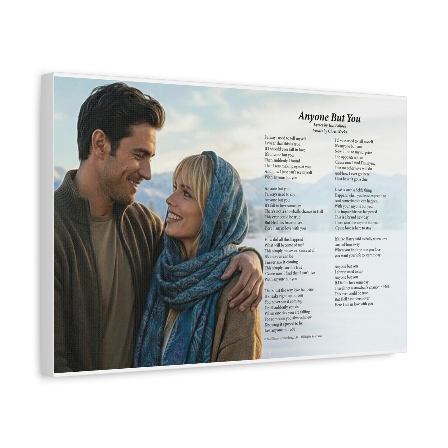 Anyone But You — Lyric Art Print (Canvas)