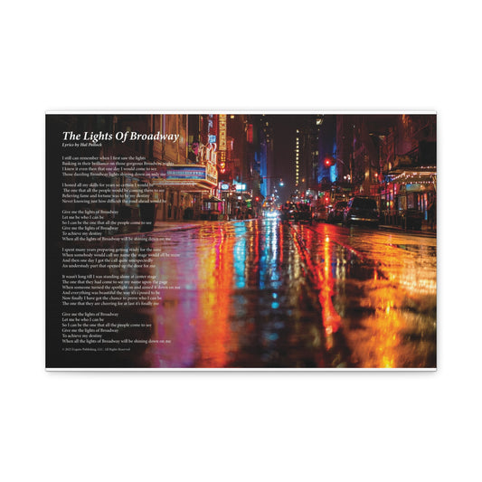 The Lights Of Broadway — Lyric Art Print (Canvas)