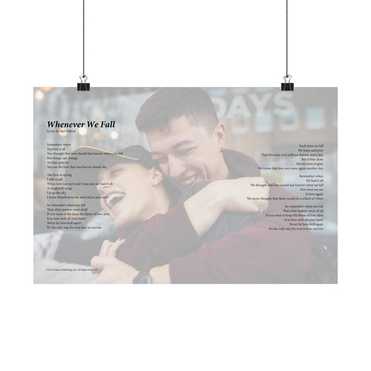 Whenever We Fall — Lyric Art Print (Matte Paper)