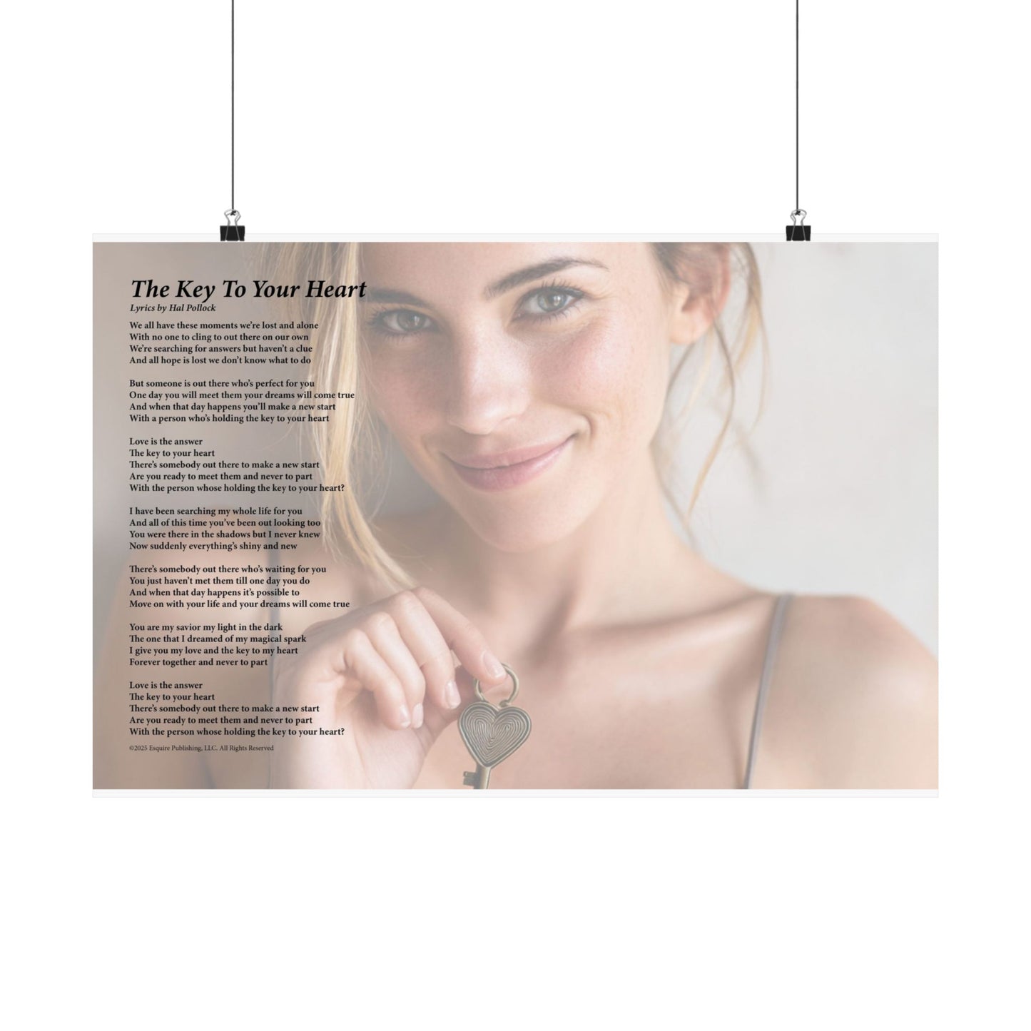 The Key To Your Heart — Lyric Art Print (Matte Paper)