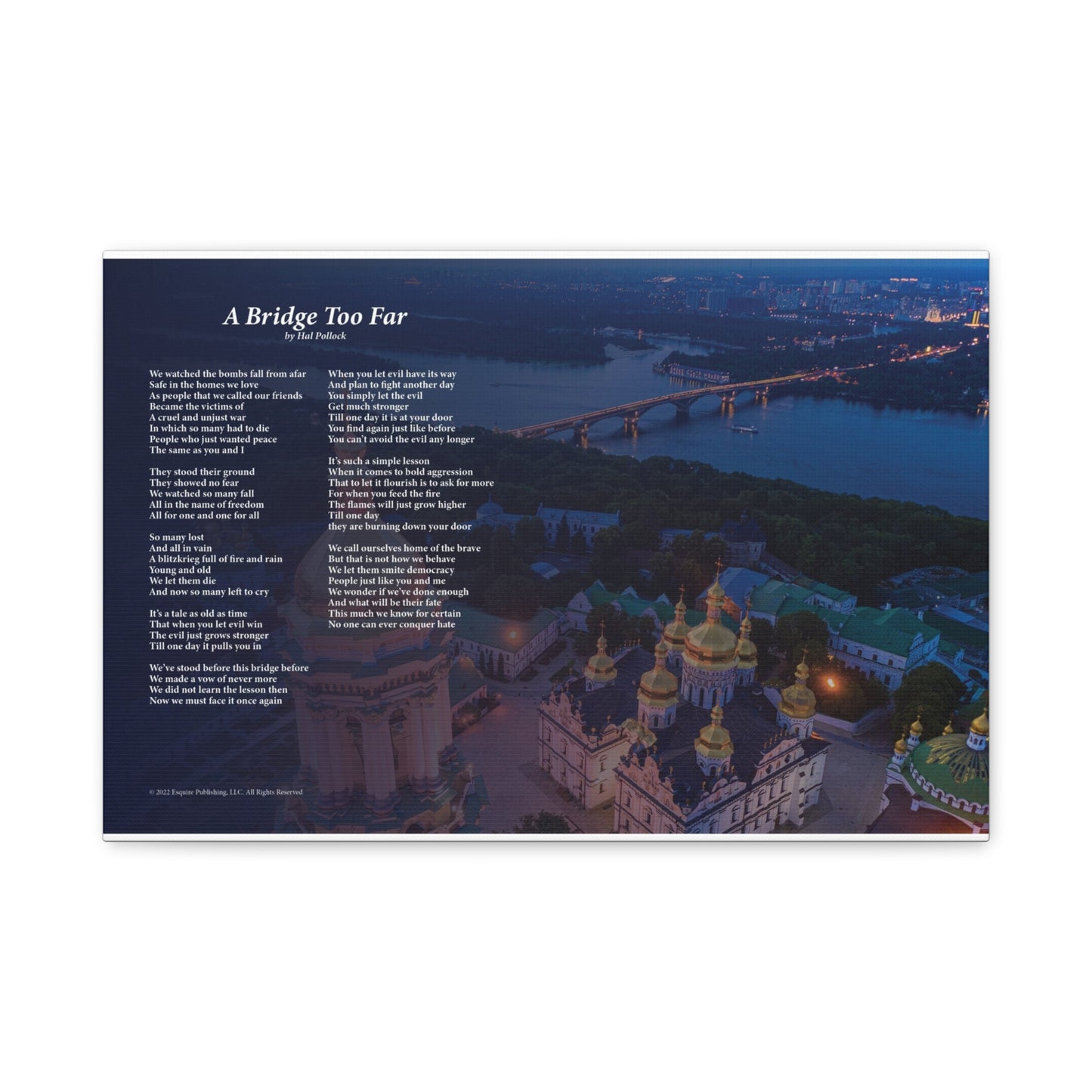 A Bridge Too Far — Lyric Art Print (Canvas)