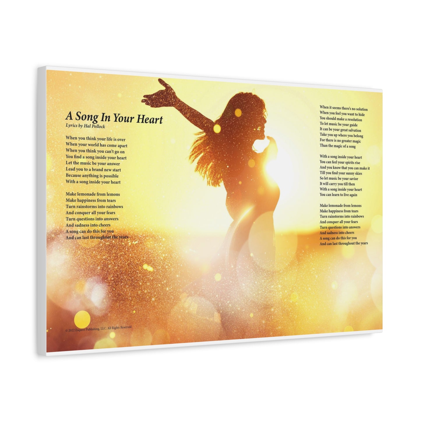 A Song In Your Heart — Lyric Art Print (Canvas)
