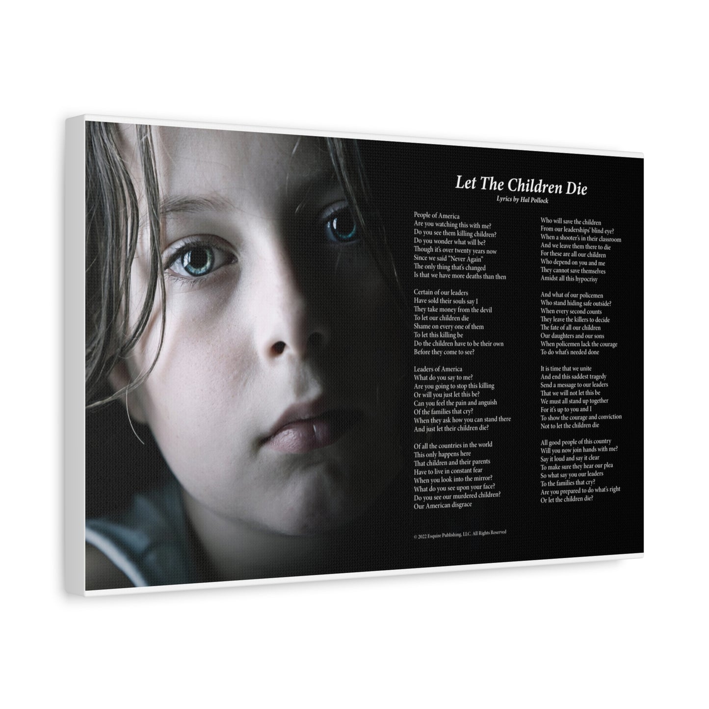 Let The Children Die — Lyric Art Print (Canvas)