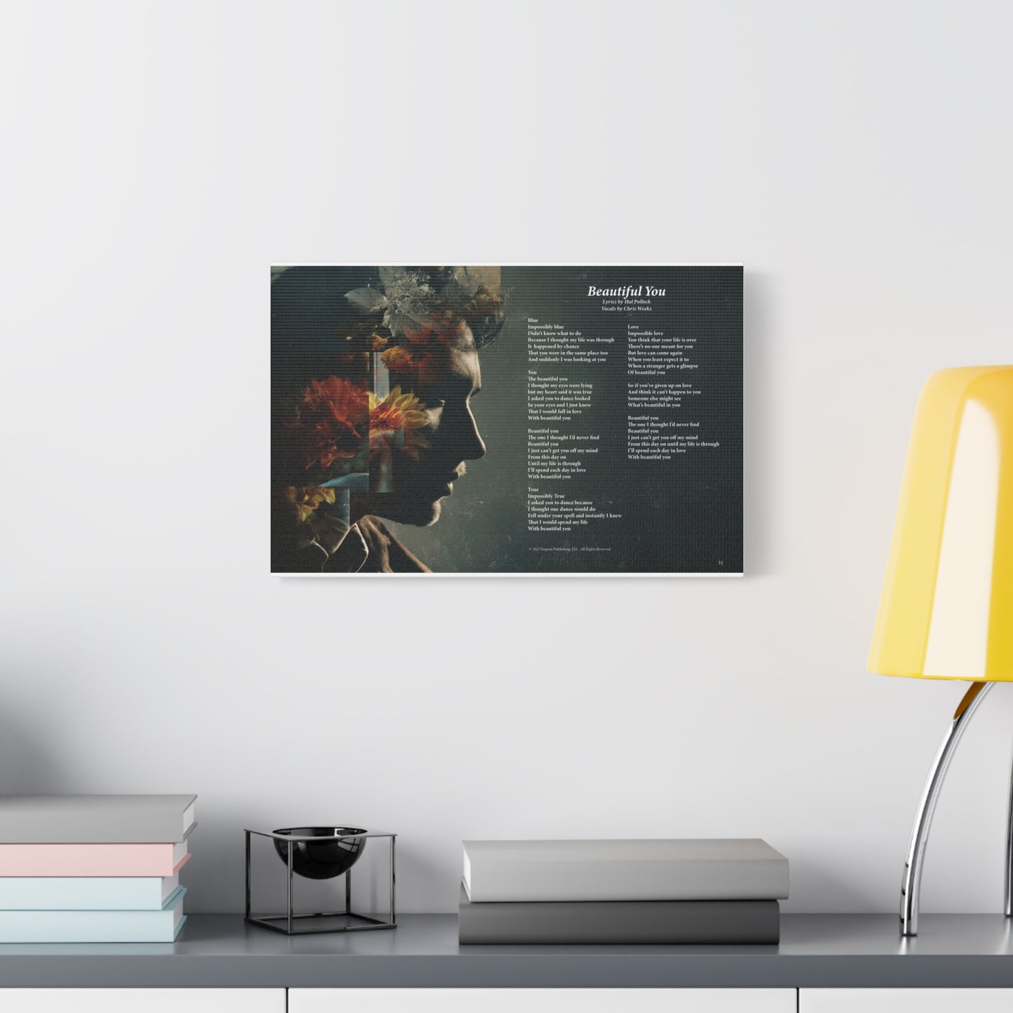Beautiful You — Lyric Art Print (Canvas)