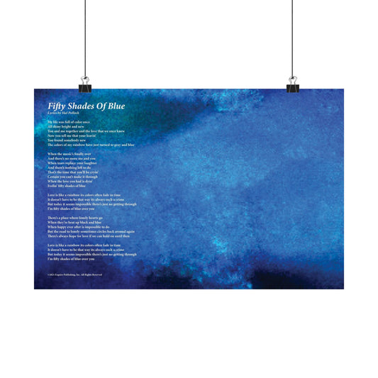 Fifty Shades Of Blue — Lyric Art Print (Matte Paper)