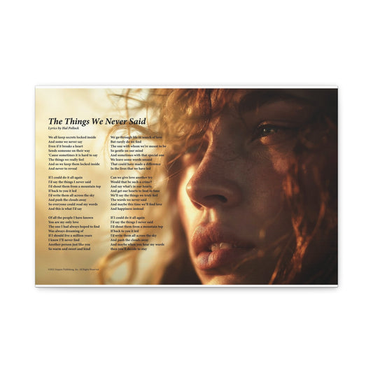 The Things We Never Said — Lyric Art Print (Canvas)