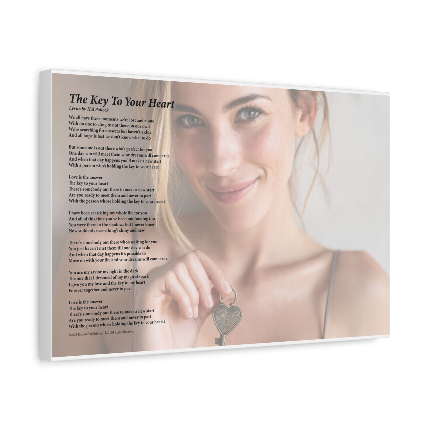 The Key To Your Heart — Lyric Art Print (Canvas)