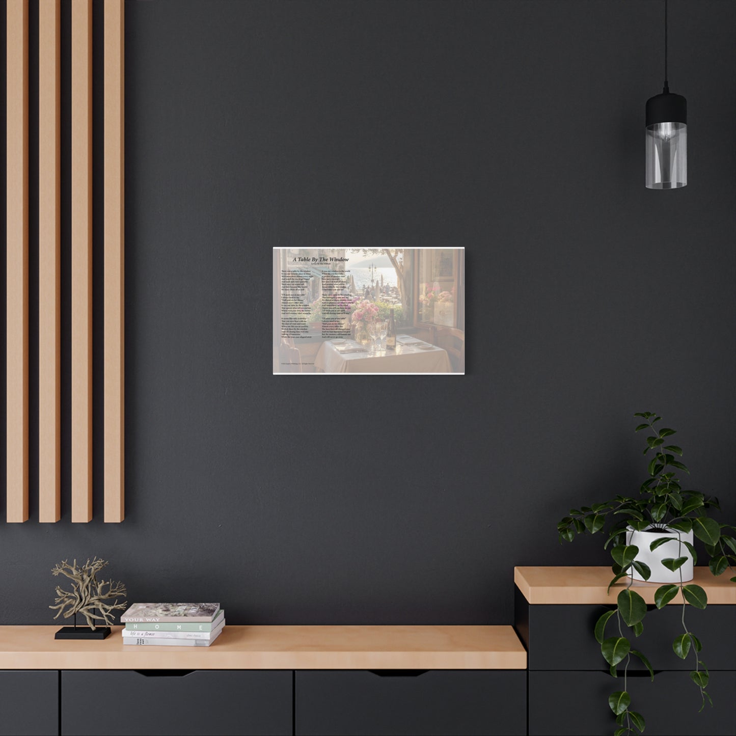 A Table By The Window — Lyric Art Print (Canvas)