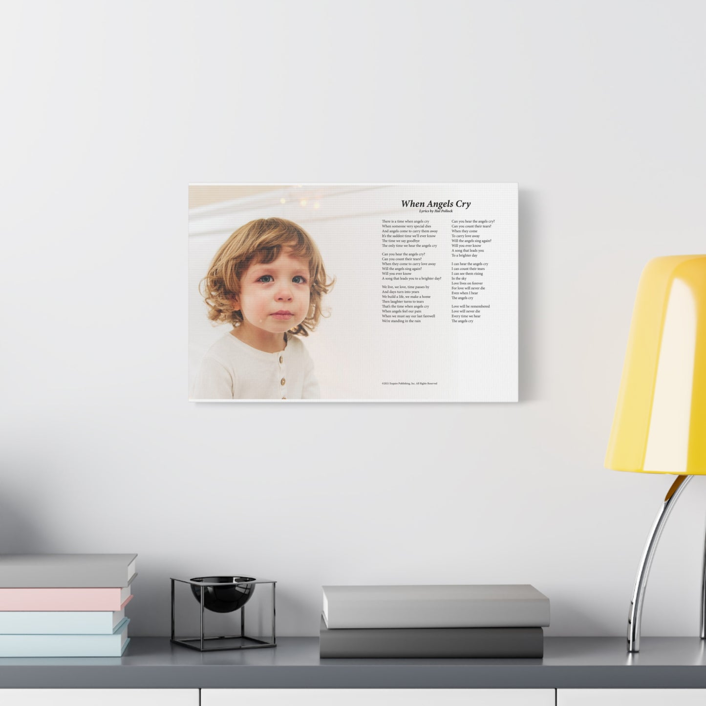 When Angels Cry — Lyric Art Print (Canvas)