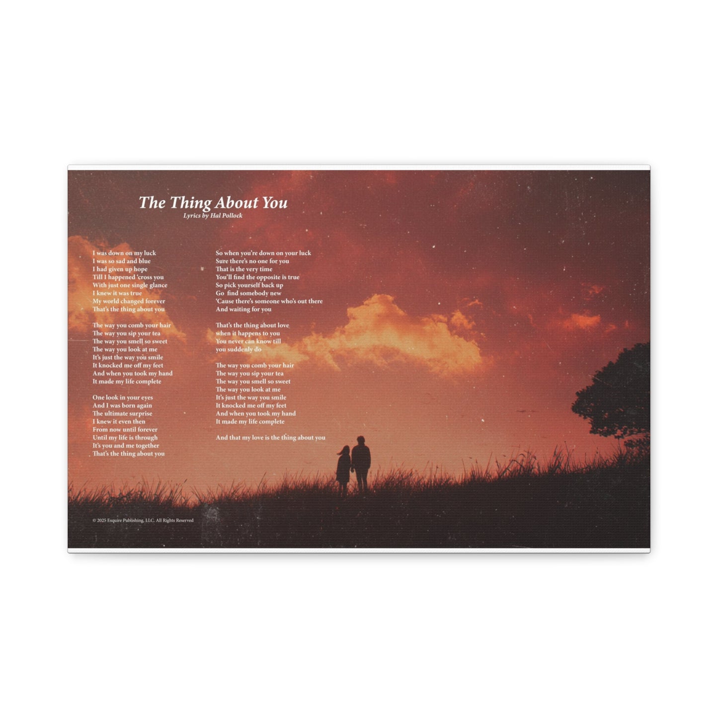 The Thing About You — Lyric Art Print (Canvas)