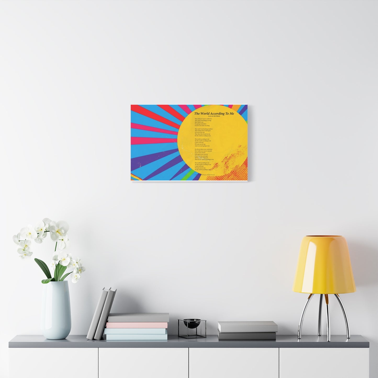 The World According To Me — Lyric Art Print (Canvas)