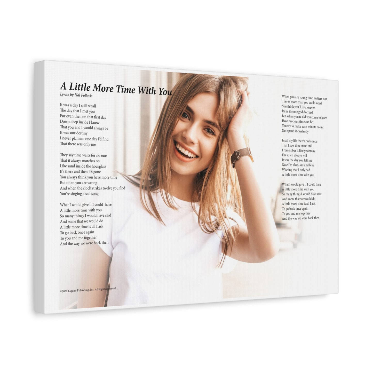 A Little More Time With You — Lyric Art Print (Canvas)