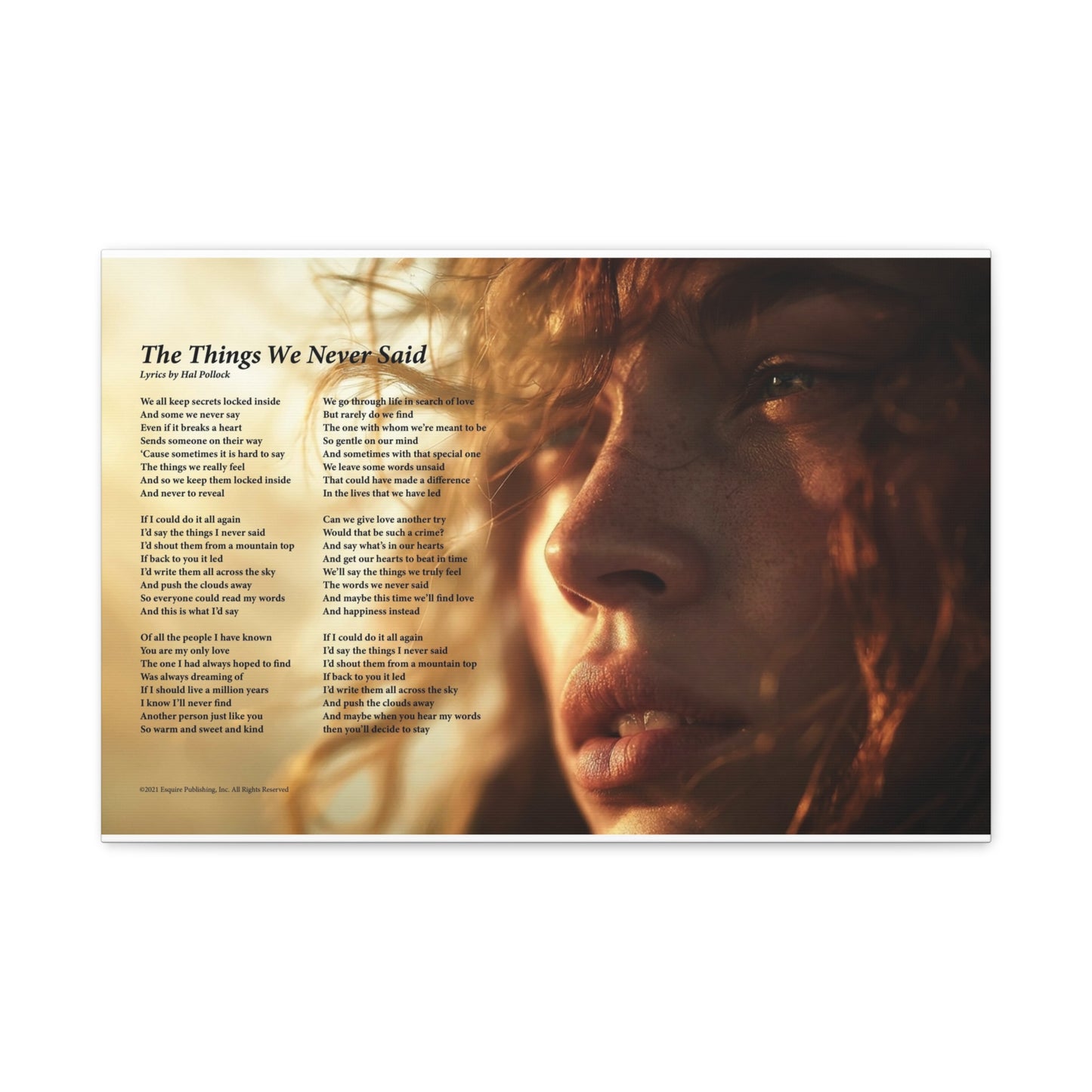 The Things We Never Said — Lyric Art Print (Canvas)
