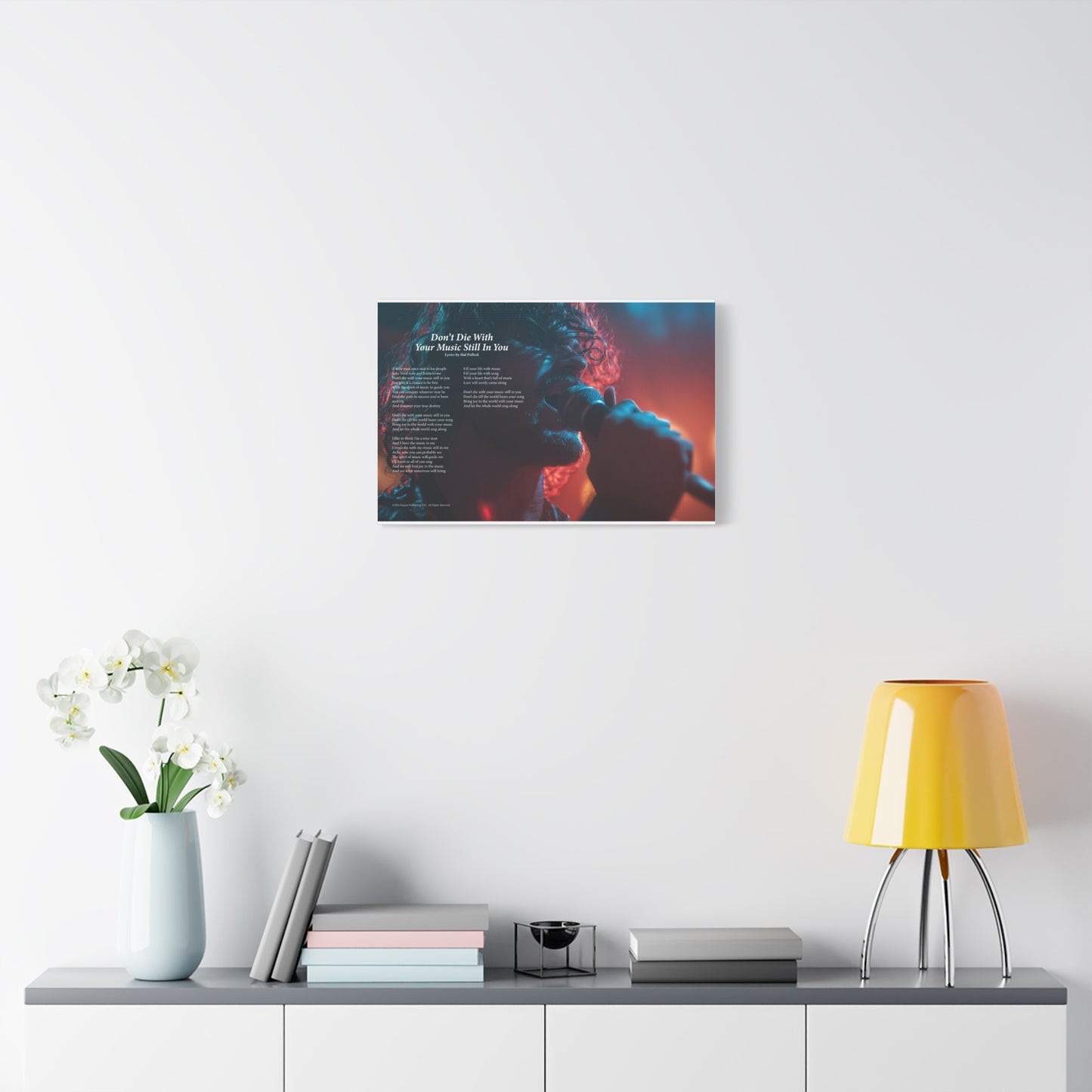 Don't Die With Your Music Still In You — Lyric Art Print (Canvas)