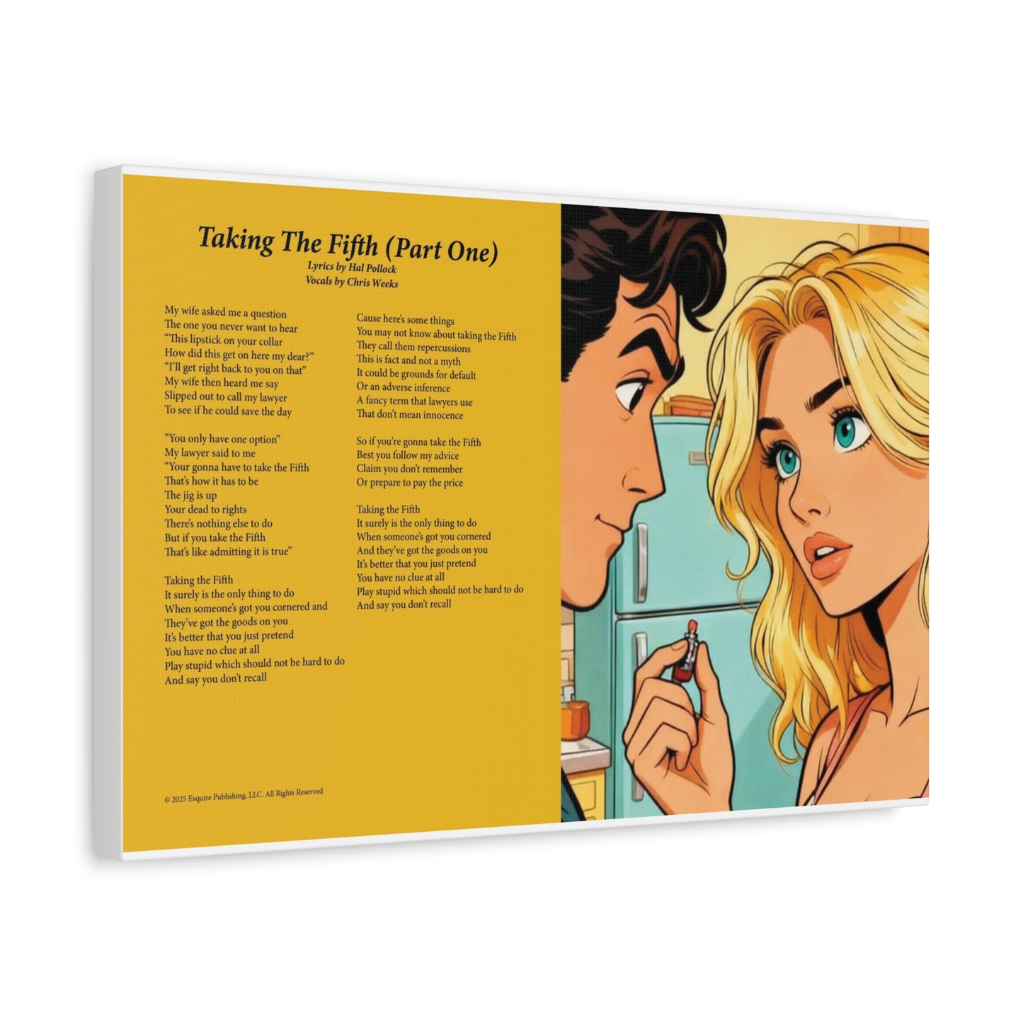 Taking The Fifth — Lyric Art Print (Canvas)