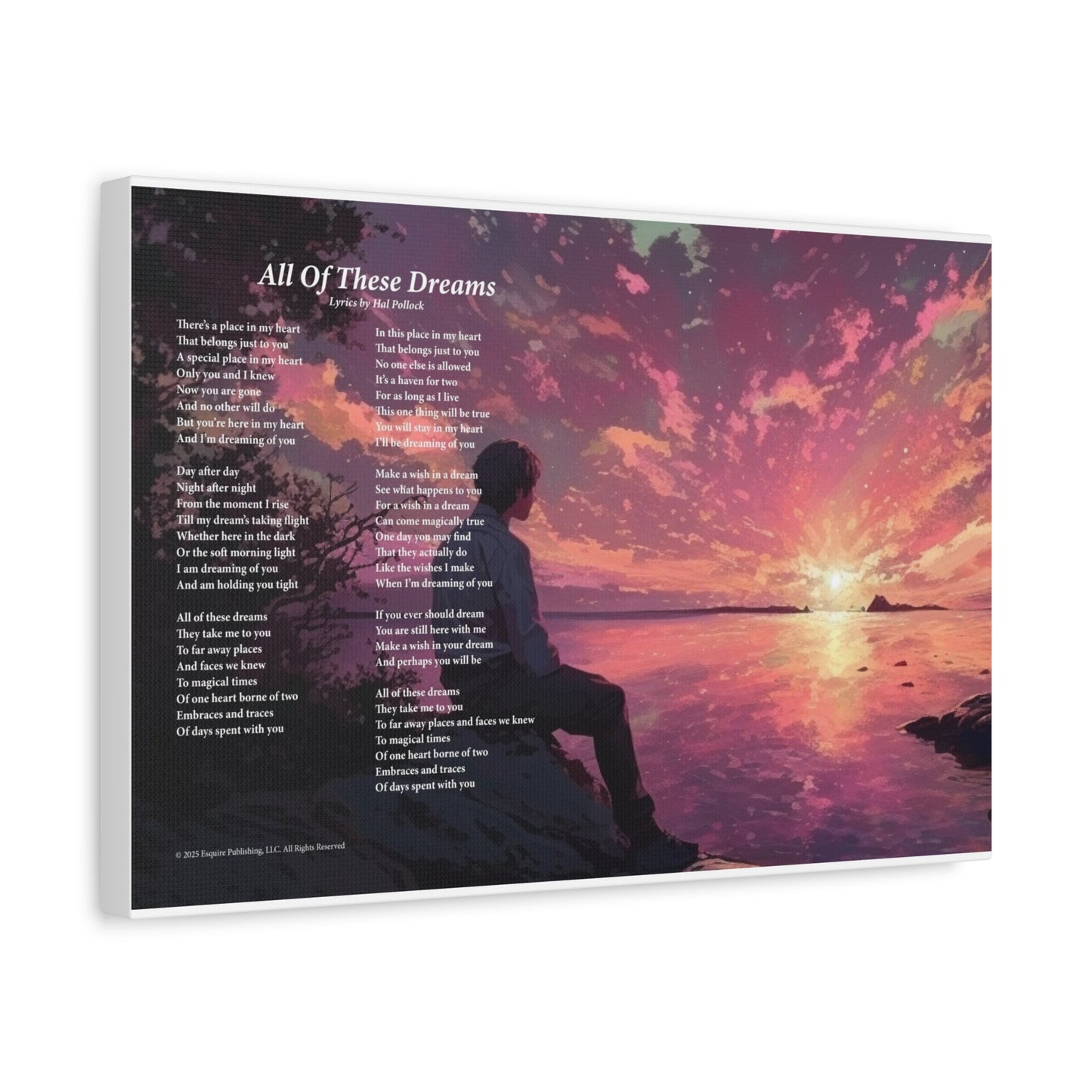 All Of These Dreams — Lyric Art Print (Canvas)