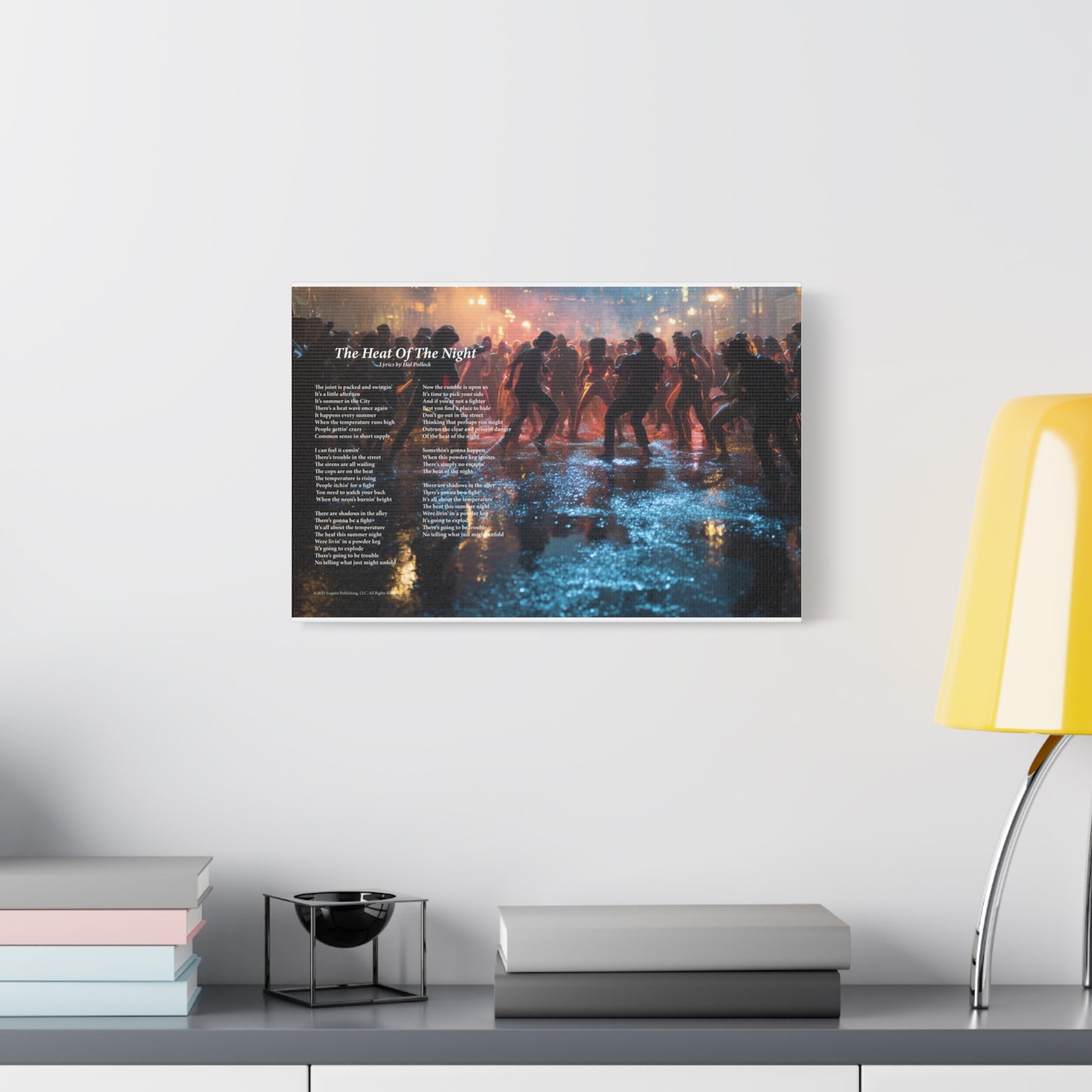 The Heat Of The Night — Lyric Art Print (Canvas)
