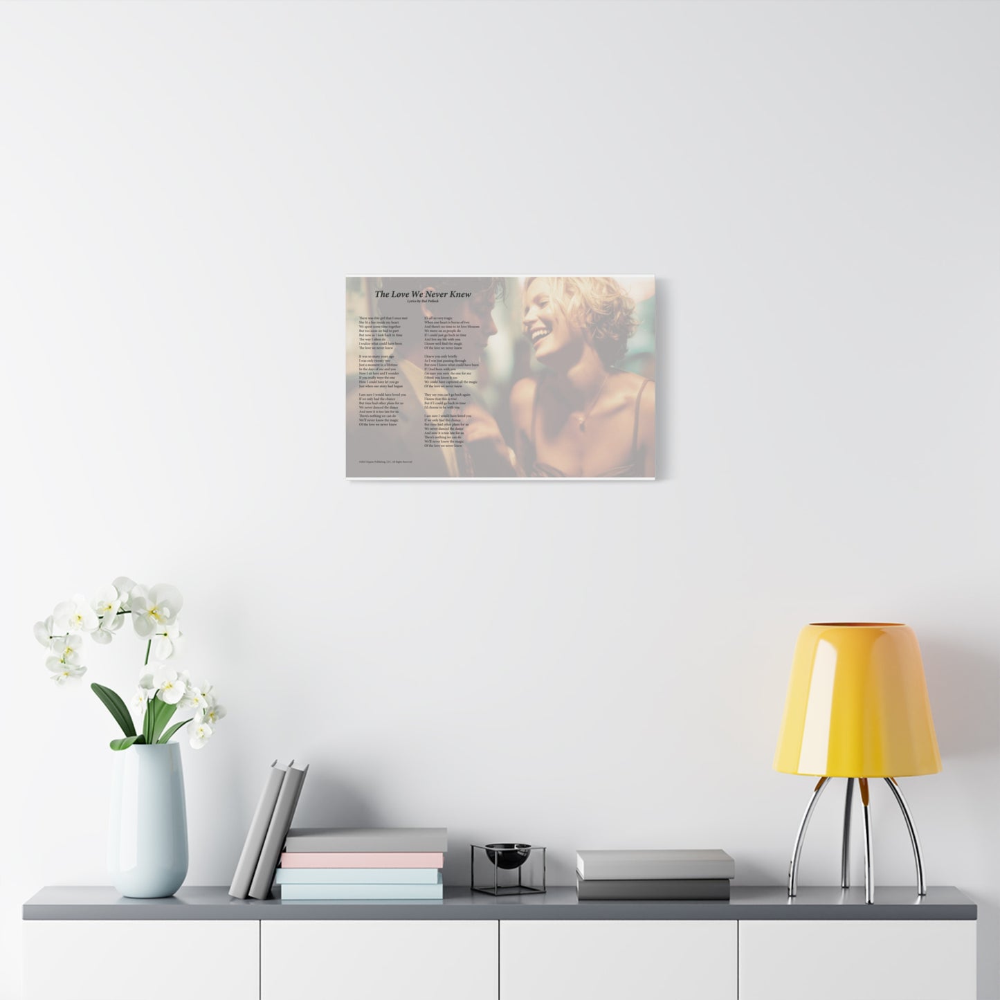 The Love We Never Knew — Lyric Art Print (Canvas)