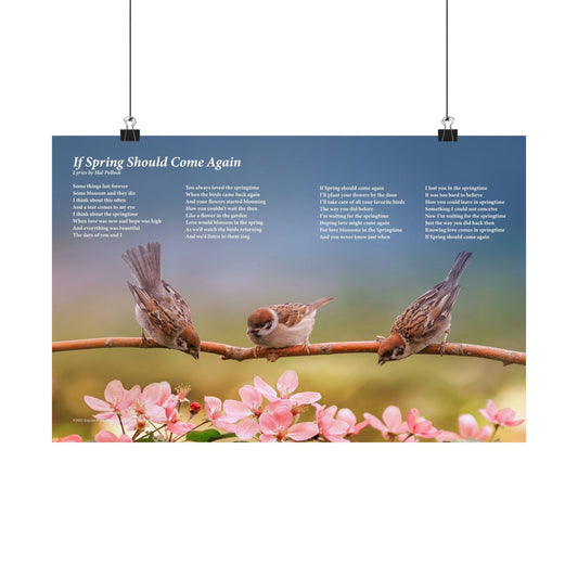 If Spring Should Come Again — Lyric Art Print (Matte Paper)