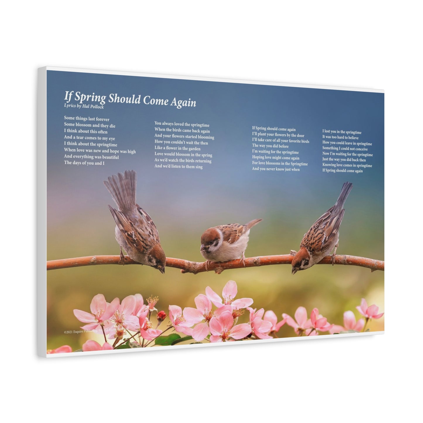 If Spring Should Come Again — Lyric Art Print (Canvas)