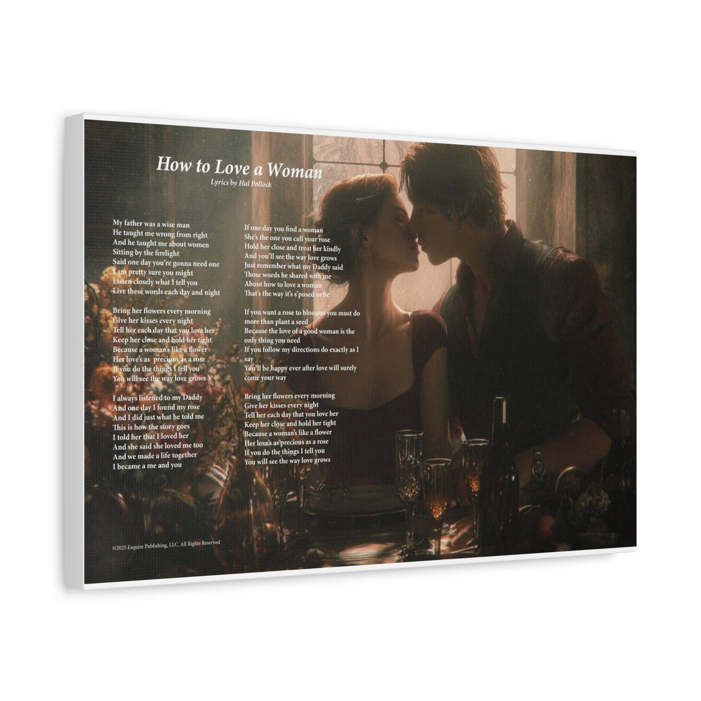 How To Love A Woman — Lyric Art Print (Canvas)