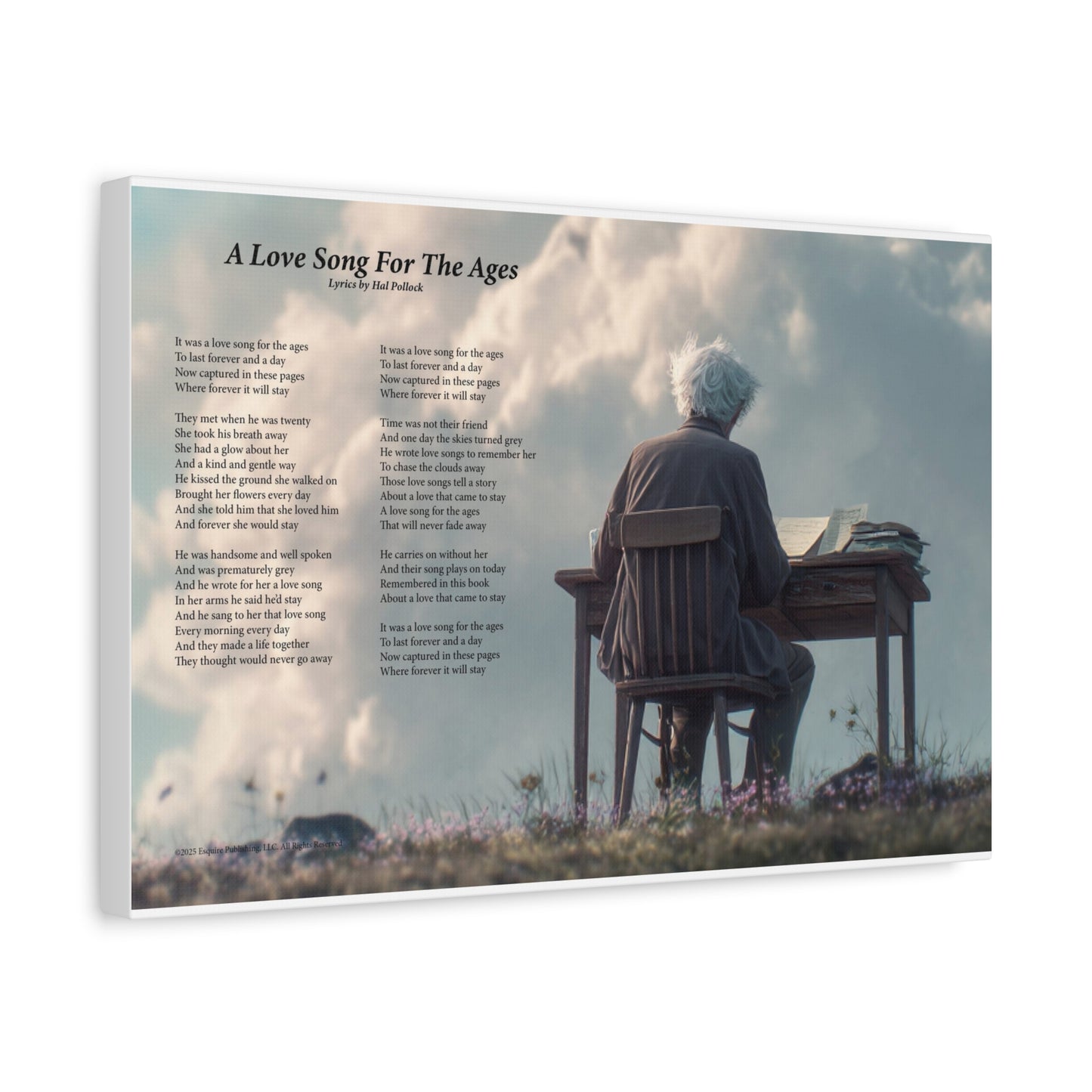 A Love Song For The Ages — Lyric Art Print (Canvas)