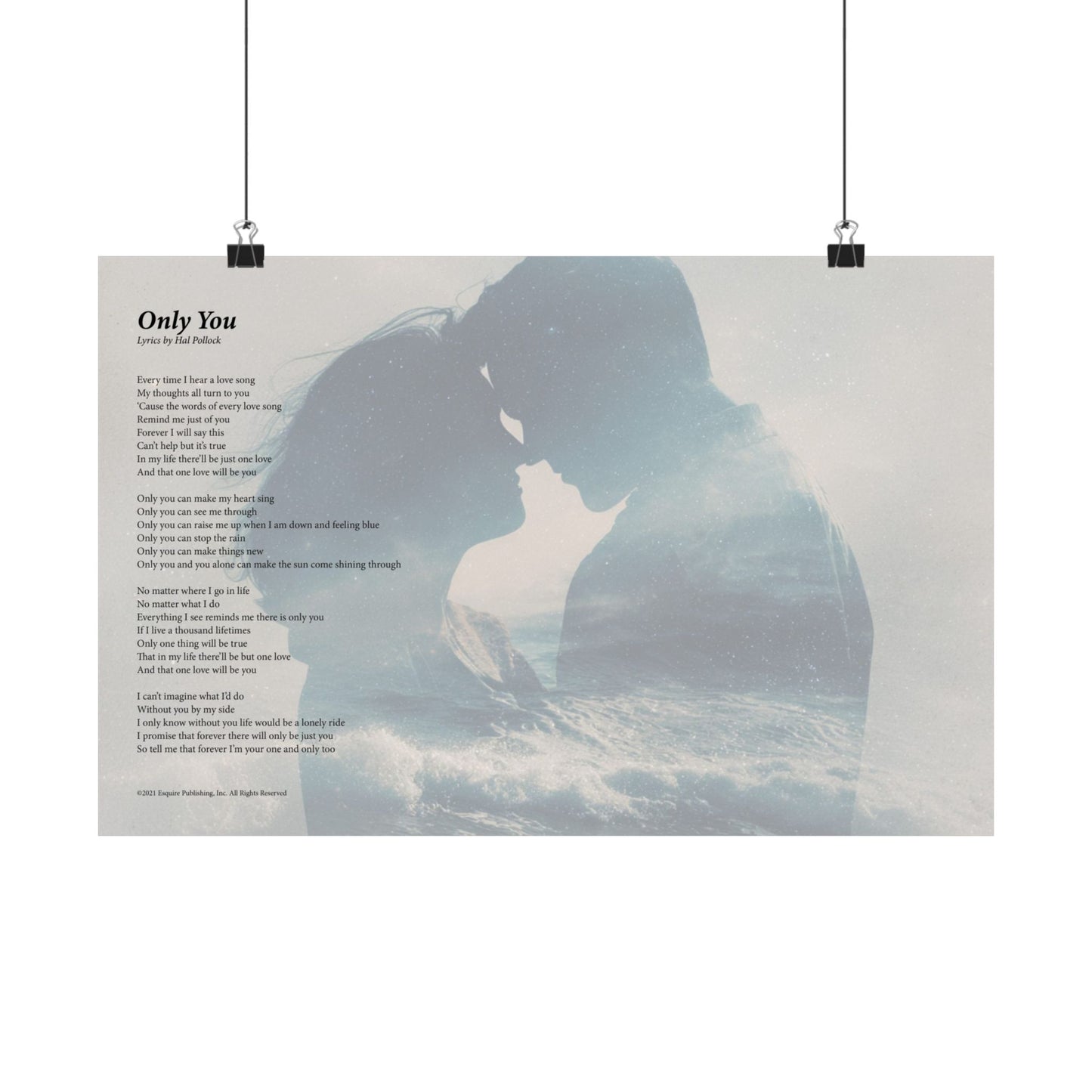 Only You — Lyric Art Print (Matte Paper)