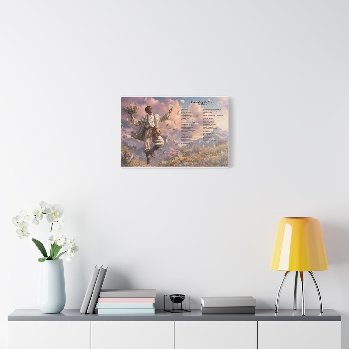 Learning To Fly — Lyric Art Print (Canvas)