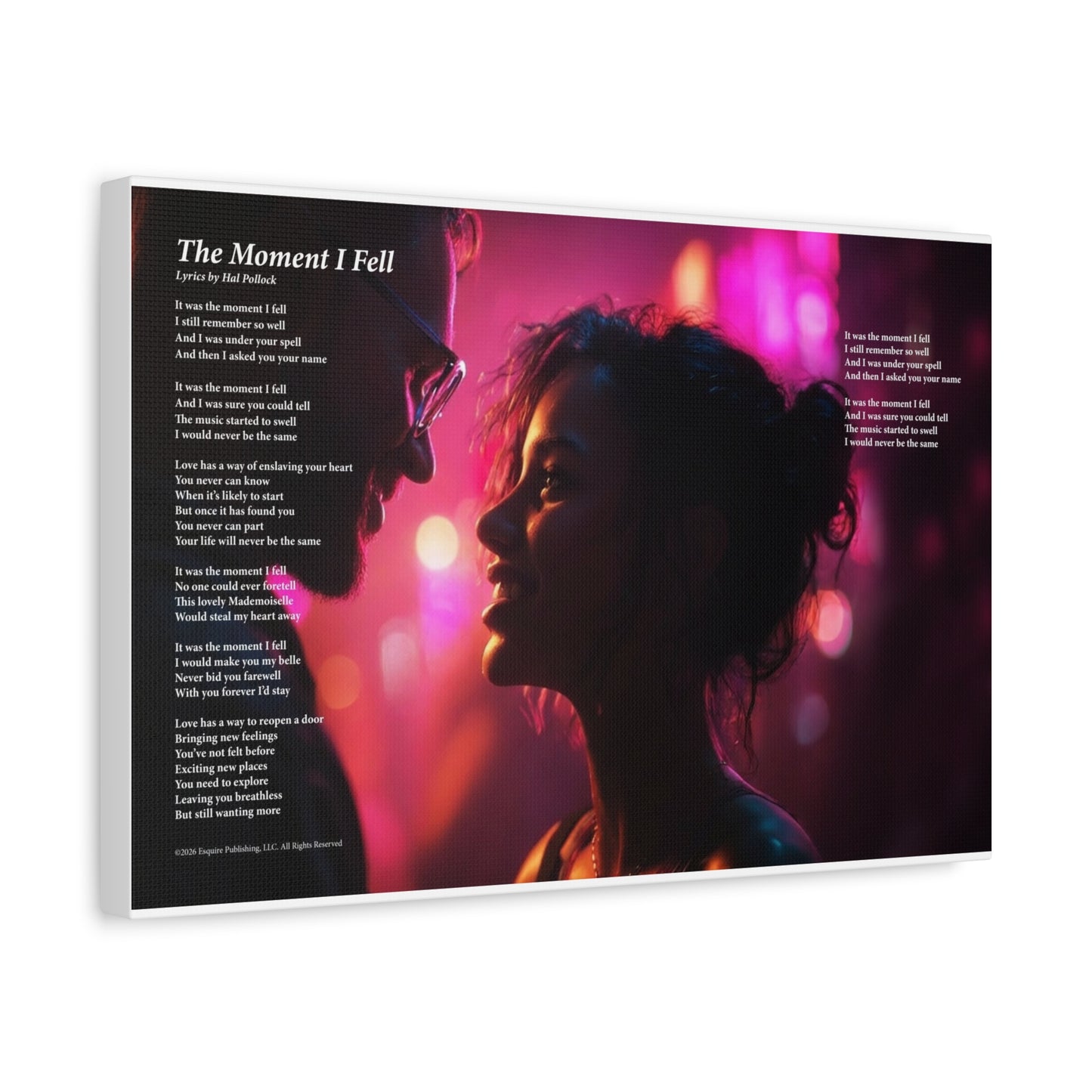 The Moment I Fell — Lyric Art Print (Canvas)