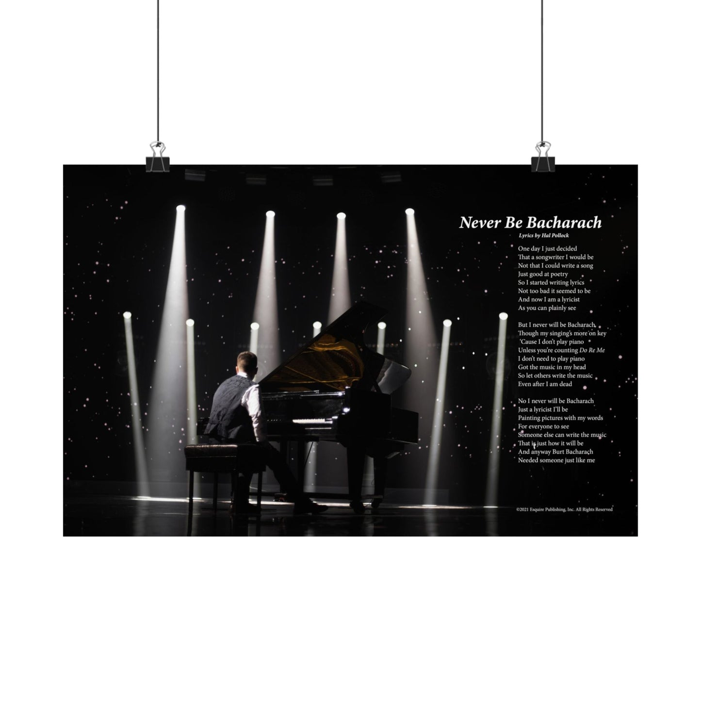 Never Be Bacharach — Lyric Art Print (Matte Paper)