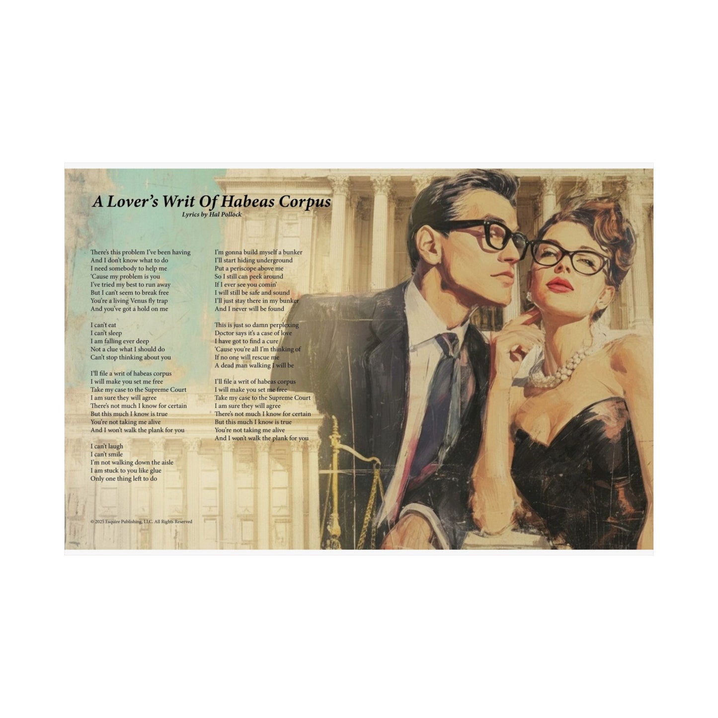 A Lover's Writ Of Habeas Corpus — Lyric Art Print (Matte Paper)