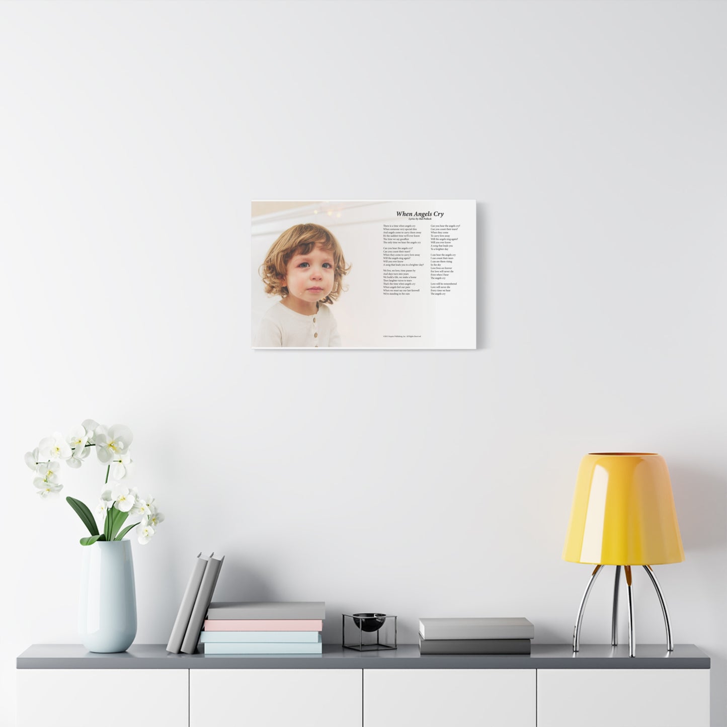 When Angels Cry — Lyric Art Print (Canvas)