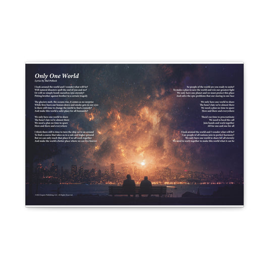 Only One World — Lyric Art Print (Canvas)