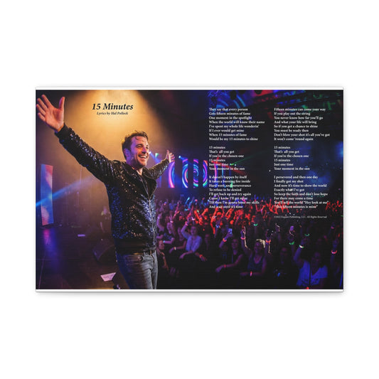 15 Minutes — Lyric Art Print (Canvas)