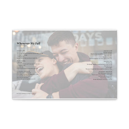 Whenever We Fall — Lyric Art Print (Canvas)