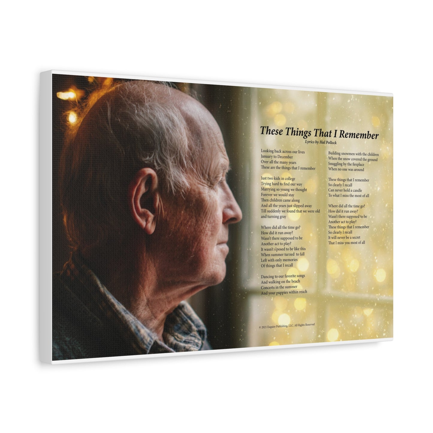 These Things That I Remember — Lyric Art Print (Canvas)